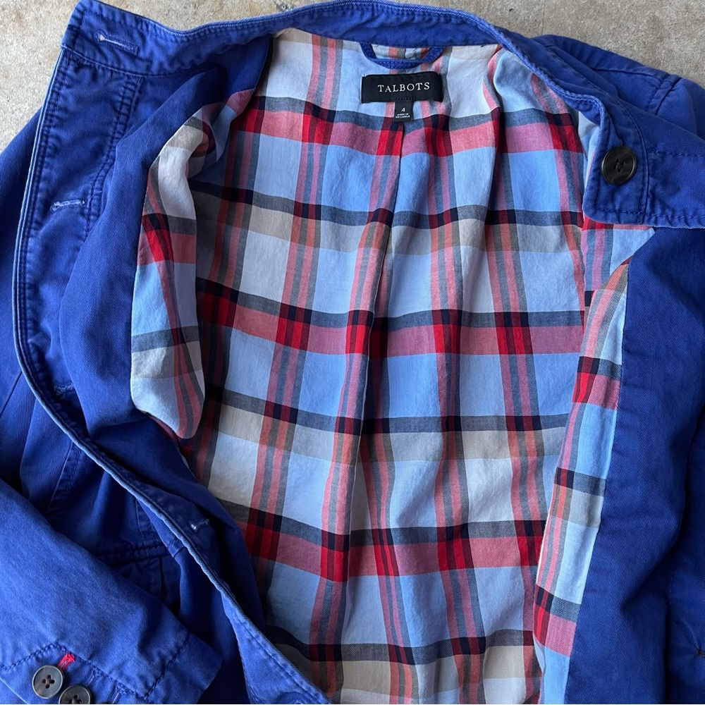 Talbots Collarless Button Front Blazer Jacket Siz… - image 5